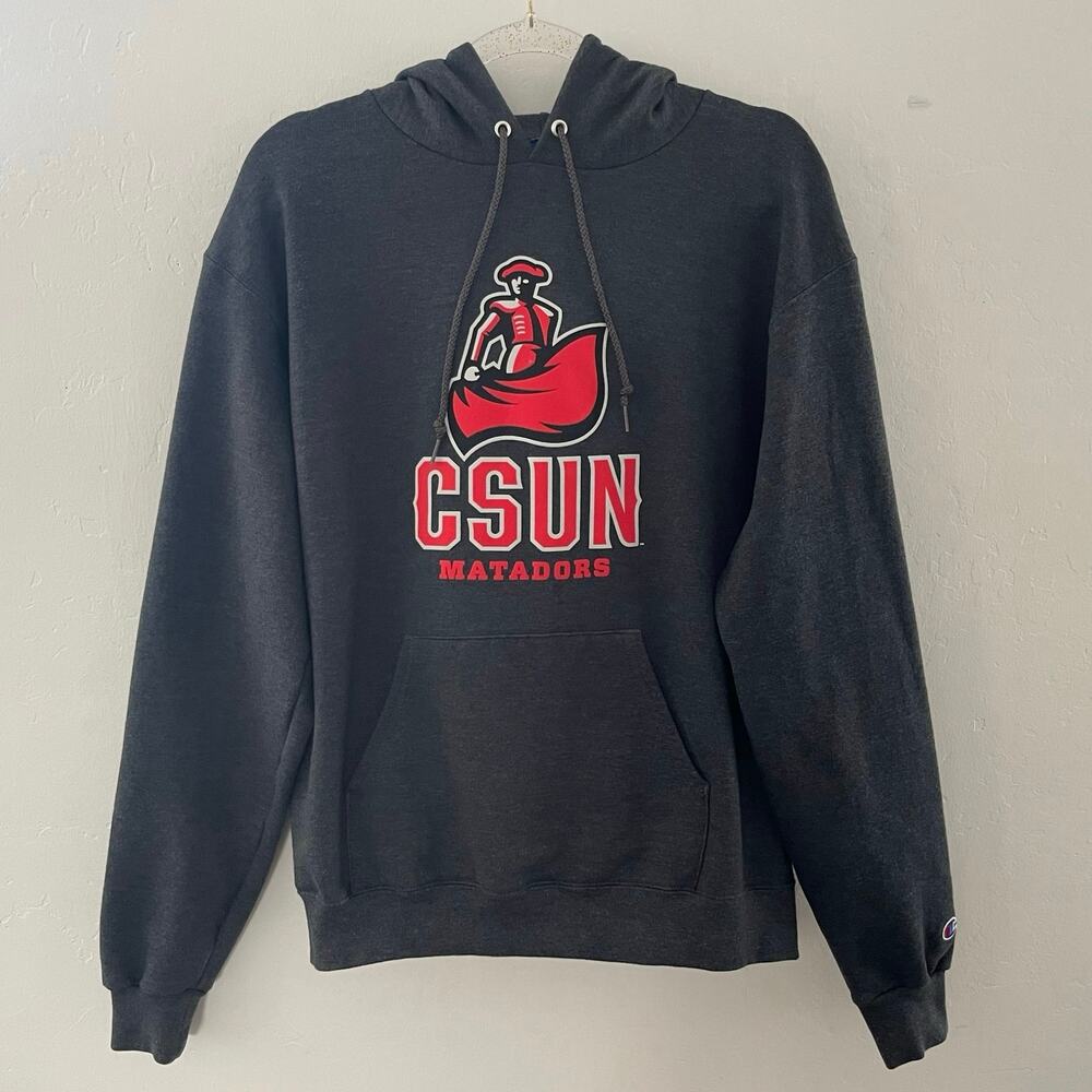 Champion Eco Fleece CSUN Matadors Hoodie Adult Medium Gray College University